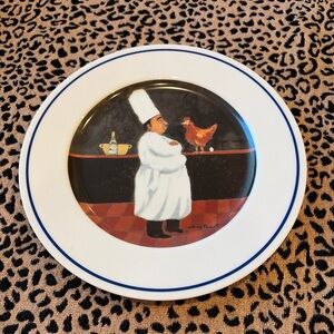 Vintage William Sonoma Chef Series Guy Buffet Hen Mother To Be Dinner Plate 11"